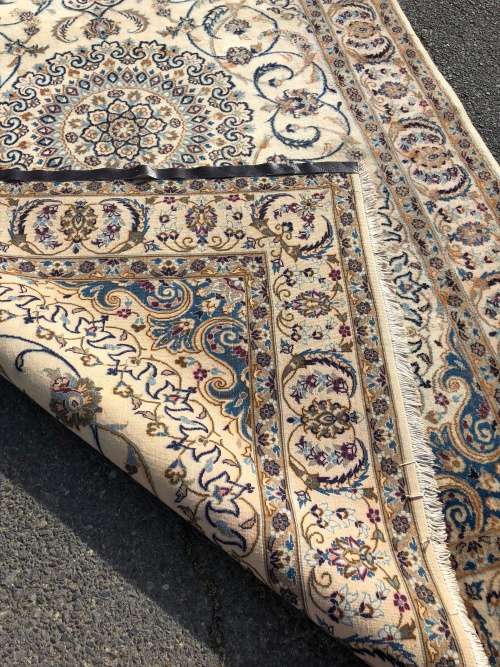 WOW !!! STUNNING LARGE PURE WOOL HAND KNOTTED THICK PILE NAIN PERSIAN CARPET 3120 X 1930mm - 6m2