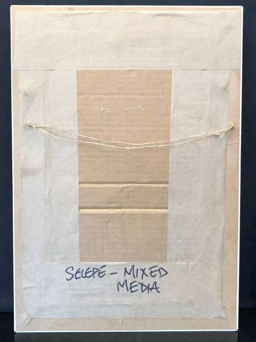 INVESTMENT ART~ DANIEL SELEPE (1946-) - MIXED MEDIA SIGNED AND FRAMED