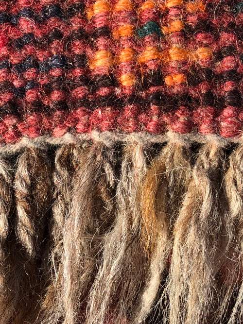 STUNNING NICELY WORN PURE WOOL HAND KNOTTED VINTAGE SHIRAZ GHASHQAI PERSIAN CARPET 1300 X 800mm