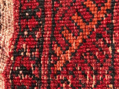 WOW !!! VINTAGE NICELY WORN HAND KNOTTED PURE WOOL PERSIAN BOKHARA RUNNER 3690 X 790mm