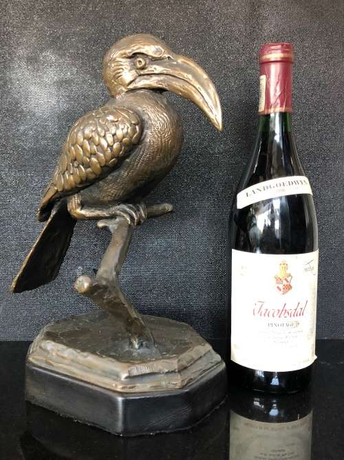 INVESTMENT ART !! LARGE ORIGINAL BRONZE SCULPTURE OF A HORNBILL COMMISSIONED BY BRONZE AGE FOUNDRY