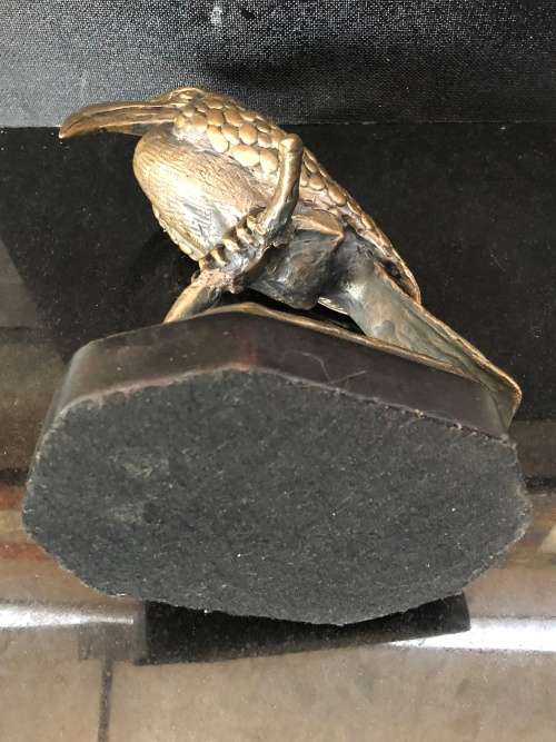 INVESTMENT ART !! LARGE ORIGINAL BRONZE SCULPTURE OF A HORNBILL COMMISSIONED BY BRONZE AGE FOUNDRY