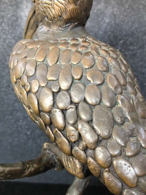 INVESTMENT ART !! LARGE ORIGINAL BRONZE SCULPTURE OF A HORNBILL COMMISSIONED BY BRONZE AGE FOUNDRY