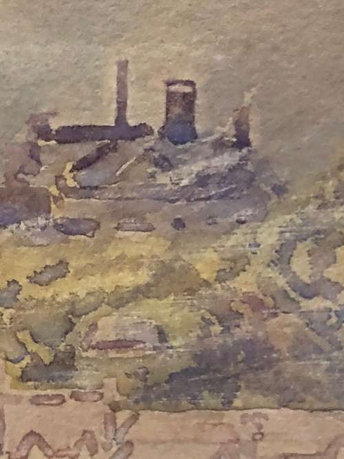 WOW !!! ANTIQUE WATERCOLOR BY BRITISH ARTIST R.McFADDEN DATED 1916 FRAMED