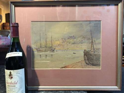 WOW !!! ANTIQUE WATERCOLOR BY BRITISH ARTIST R.McFADDEN DATED 1916 FRAMED