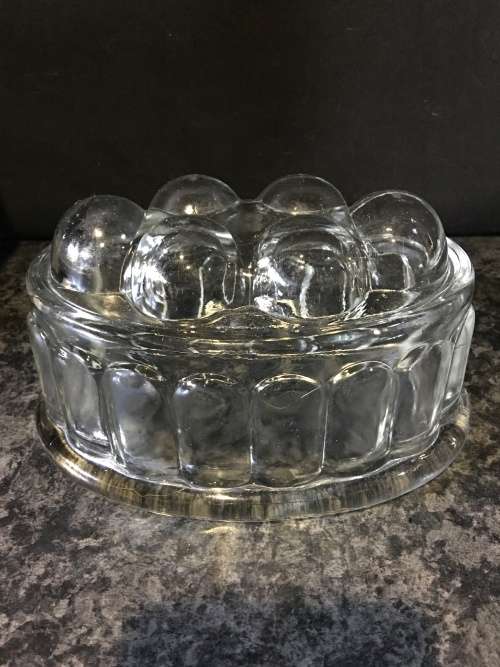 Lovely Vintage Solid Glass Bubble Jelly mold.