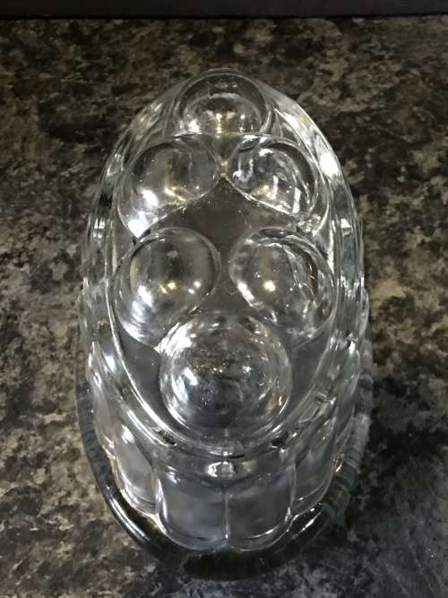 Lovely Vintage Solid Glass Bubble Jelly mold.