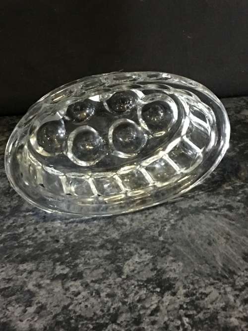 Lovely Vintage Solid Glass Bubble Jelly mold.