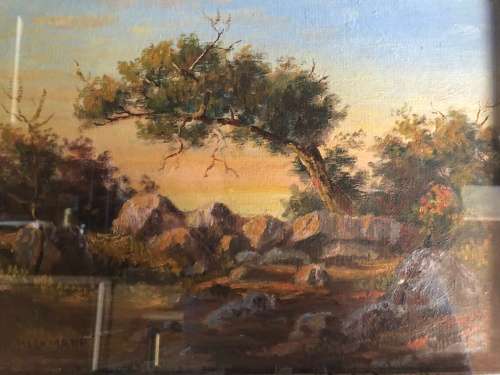 WOW !!! FRIEDRICH CHRISTIAN HECKMANN ORIGINAL  OIL. 19th CENTURY IN A STUNNING FRAME