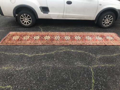 WHAT A BEAUTY !!! PURE WOOL HAND KNOTTED AFGHAN KAZAK PERSIAN RUNNER 3260 X 750mm