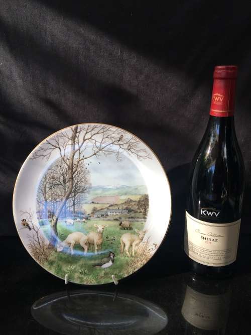 WOW!! c1979. Plate Hand Painted by Peter Barret "July Beside The River" made by Royal Worcester