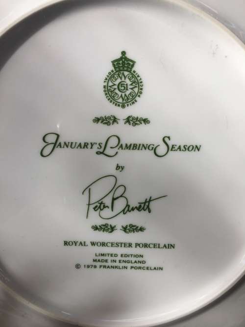 WOW!! c1979. Plate Hand Painted by Peter Barret "July Beside The River" made by Royal Worcester