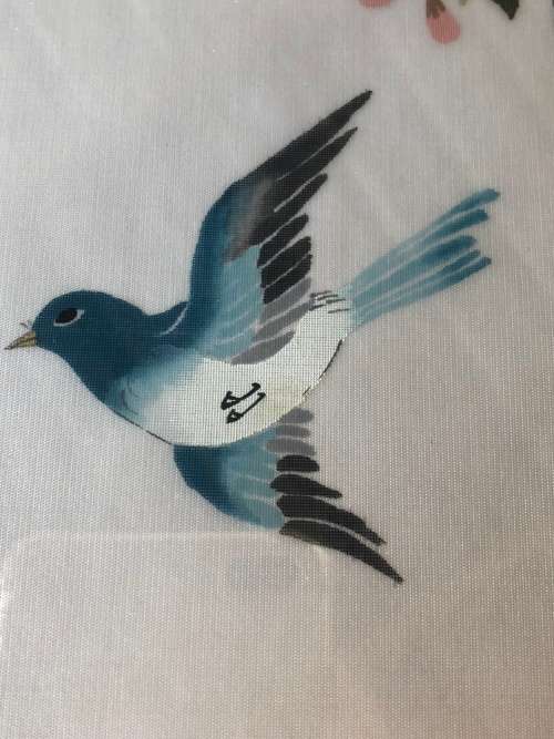 WOW !!! STUNNING CHINESE PAINTING ON SILK FRAMED WITH CALLIGRAPHY