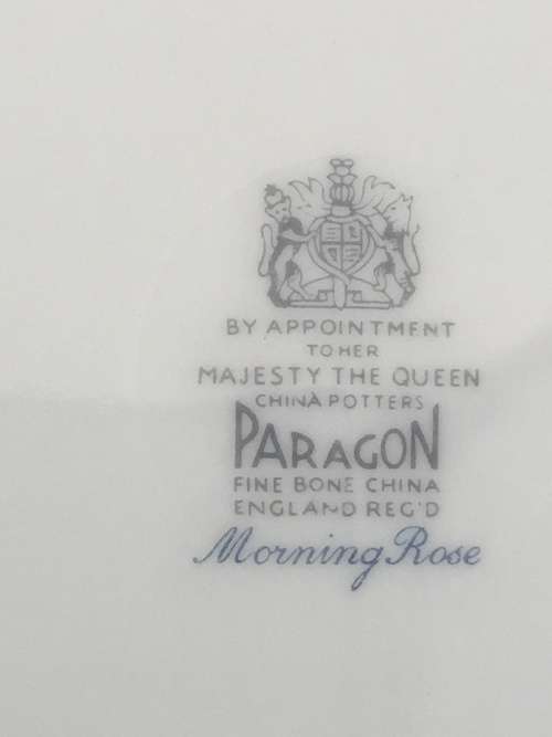 Stunning. 6 x 17.5cm Plates - Vintage Paragon "Morning Rose"By Appointment to Her Majesty The Queen.