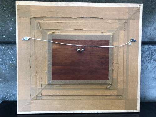 WOW !! NICHOLAS PRINSLOO (b 1972). RENOWNED SA ARTIST ORIGINAL OIL (PALETTE) ON BOARD - FRAMED