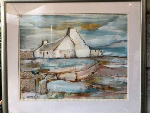 WOW !! STUNNING ORIGINAL JOHANN TALJAARD MIXED MEDIA SIGNED AND DATED 1991 - FRAMED