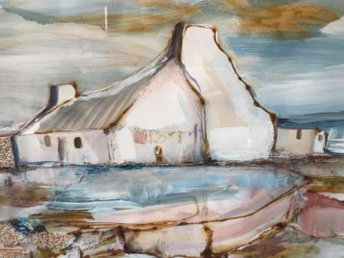 WOW !! STUNNING ORIGINAL JOHANN TALJAARD MIXED MEDIA SIGNED AND DATED 1991 - FRAMED