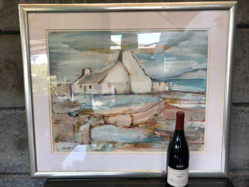 WOW !! STUNNING ORIGINAL JOHANN TALJAARD MIXED MEDIA SIGNED AND DATED 1991 - FRAMED