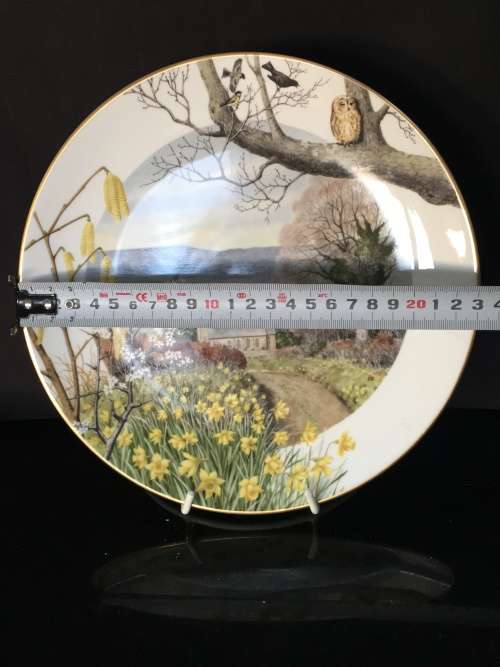 WOW!! c1979. Plate Hand Painted by Peter Barret "A Country Church In March" made by Royal Worcester