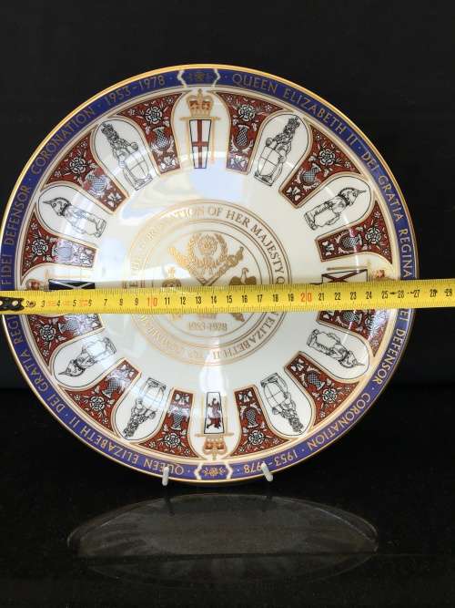 Coalport Limited Edition 5oth of 1000 Display Plate "The Coronation Of Her Majesty The Queen"27 cm