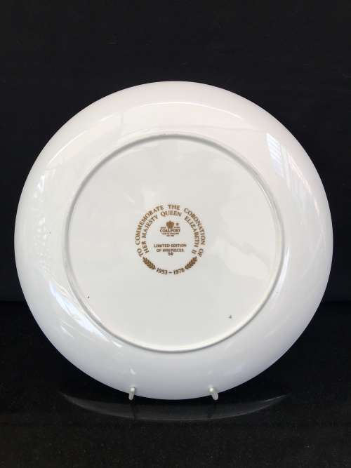 Coalport Limited Edition 5oth of 1000 Display Plate "The Coronation Of Her Majesty The Queen"27 cm