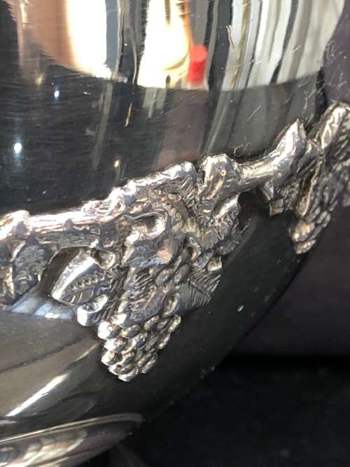 WOW !!! STUNNING LARGE SILVER PLATED TUREEN BY SERANCO WITH ANTIQUE SERVING SPOON