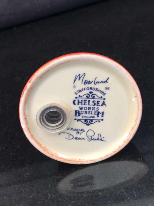 A Beautiful  Moorland Chelsea Works Burslem Crocus Pattern Sugar Sifter by Dean Sherwin