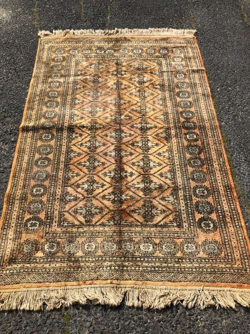 WOW !!! STUNNING VINTAGE SOFT HAND KNOTTED PURE WOOL BOKHARA PERSIAN CARPET 1850 X 1250mm