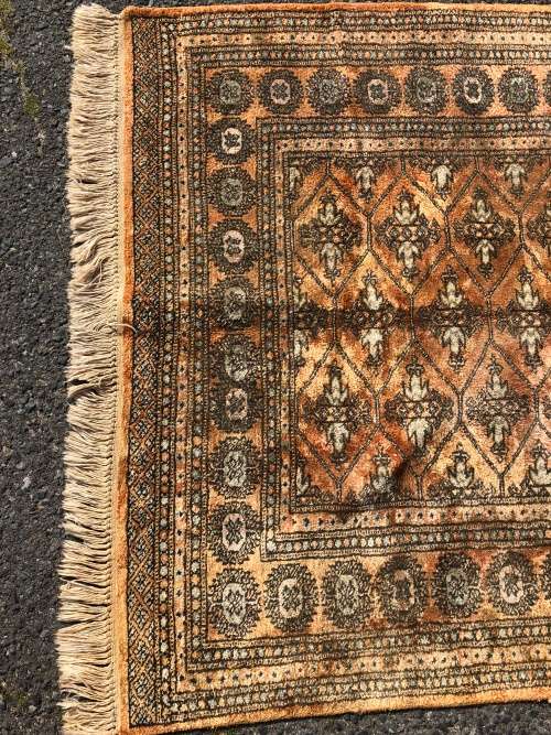 WOW !!! STUNNING VINTAGE SOFT HAND KNOTTED PURE WOOL BOKHARA PERSIAN CARPET 1850 X 1250mm
