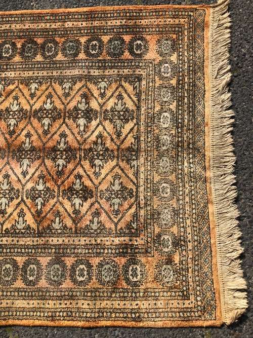 WOW !!! STUNNING VINTAGE SOFT HAND KNOTTED PURE WOOL BOKHARA PERSIAN CARPET 1850 X 1250mm