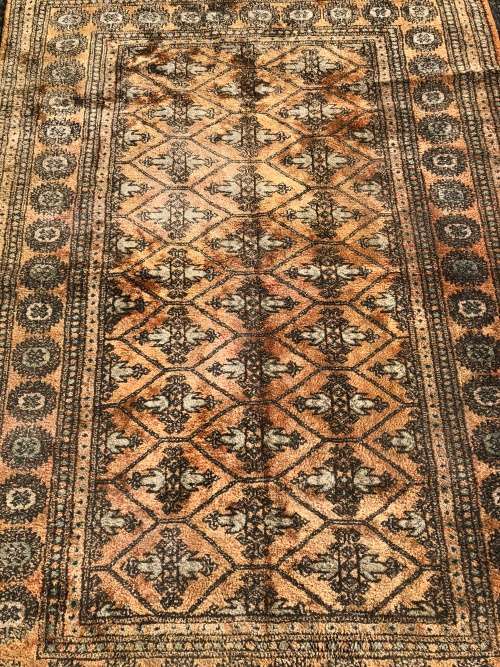 WOW !!! STUNNING VINTAGE SOFT HAND KNOTTED PURE WOOL BOKHARA PERSIAN CARPET 1850 X 1250mm