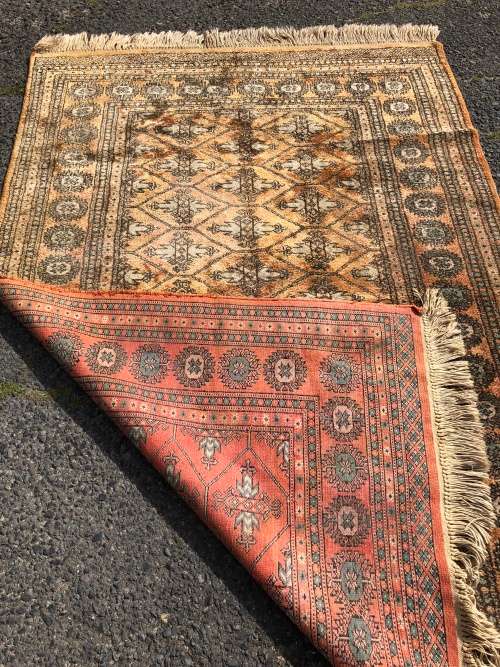 WOW !!! STUNNING VINTAGE SOFT HAND KNOTTED PURE WOOL BOKHARA PERSIAN CARPET 1850 X 1250mm