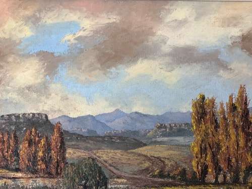 WOW !!! STUNNING OIL ON BOARD LANDSCAPE IN A BEAUTIFUL VINTAGE FRAME SIGNED B.ADAM