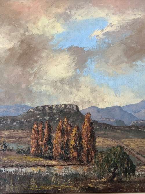 WOW !!! STUNNING OIL ON BOARD LANDSCAPE IN A BEAUTIFUL VINTAGE FRAME SIGNED B.ADAM