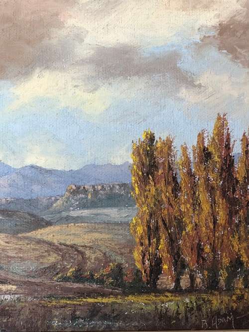 WOW !!! STUNNING OIL ON BOARD LANDSCAPE IN A BEAUTIFUL VINTAGE FRAME SIGNED B.ADAM