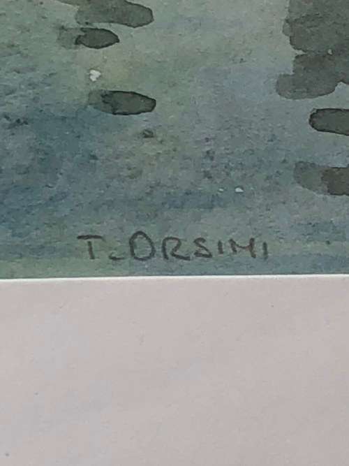 T Orsini - Original Contemporary Watercolour, Under the Bridge of Sighs, Venice -Signed