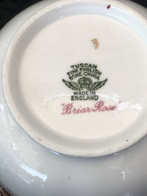 Stunning c1940s "BRIAR ROSE" Tuscan Fine Bone China Red & Gold Gilt Sugar Bowl