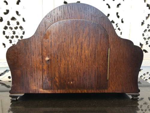 WOW !!! SIMPLY STUNNING MAHOGANY CASED IMPERIAL MANTLE CLOCK WORKING 100% MADE IN CROYDON ENGLAND