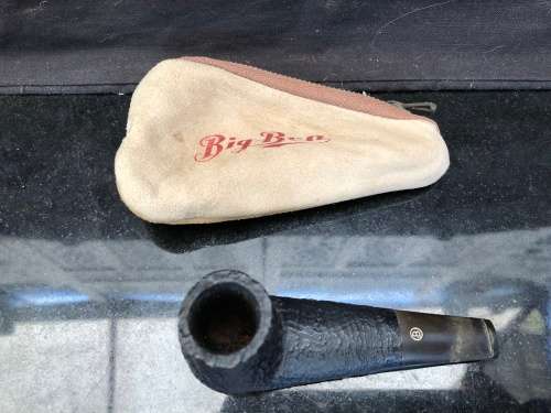 WOW !!!! STUNNING VINTAGE BIG BEN CALYPSO CARVED PIPE IN THE ORIGINAL POUCH