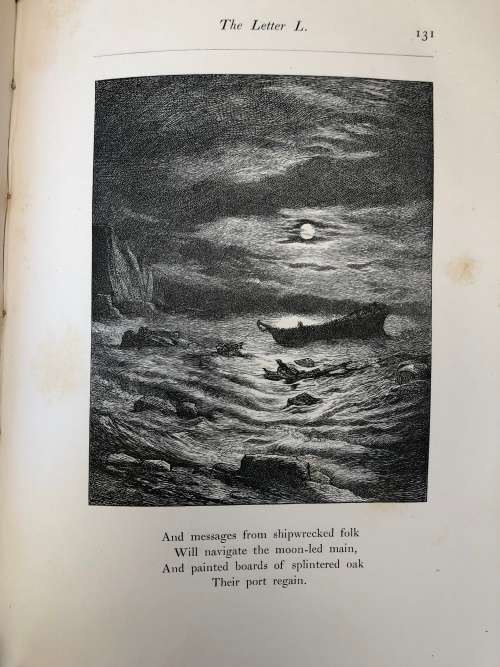 ANTIQUE HARDCOVER GILT EDGED LEATHER BOUND AND RIBBED BOOK - POEMS BY JEAN INGELOW 1867