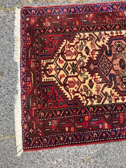 WOW !!! LOVELY PURE WOOL HAND KNOTTED THICK PILE PLUSH HAMEDAN TAJ ABAD PERSIAN CARPET 1520 X 1010mm