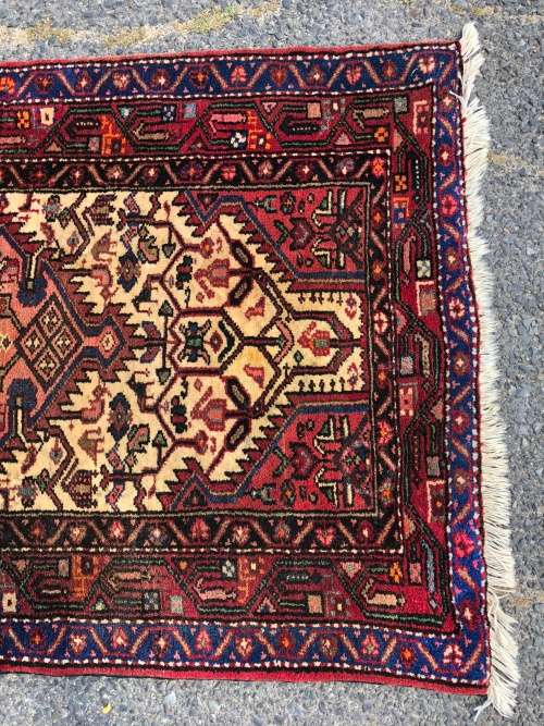 WOW !!! LOVELY PURE WOOL HAND KNOTTED THICK PILE PLUSH HAMEDAN TAJ ABAD PERSIAN CARPET 1520 X 1010mm
