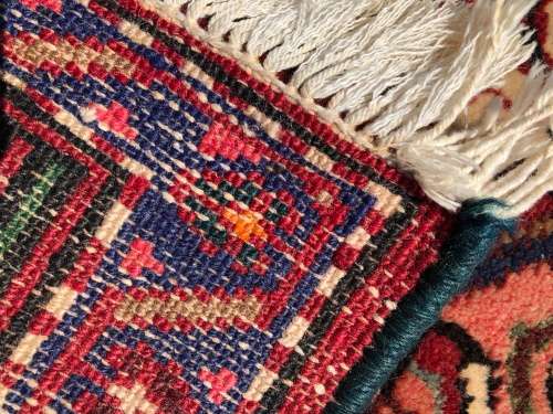 WOW !!! LOVELY PURE WOOL HAND KNOTTED THICK PILE PLUSH HAMEDAN TAJ ABAD PERSIAN CARPET 1520 X 1010mm