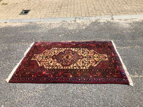 WOW !!! LOVELY PURE WOOL HAND KNOTTED THICK PILE PLUSH HAMEDAN TAJ ABAD PERSIAN CARPET 1520 X 1010mm