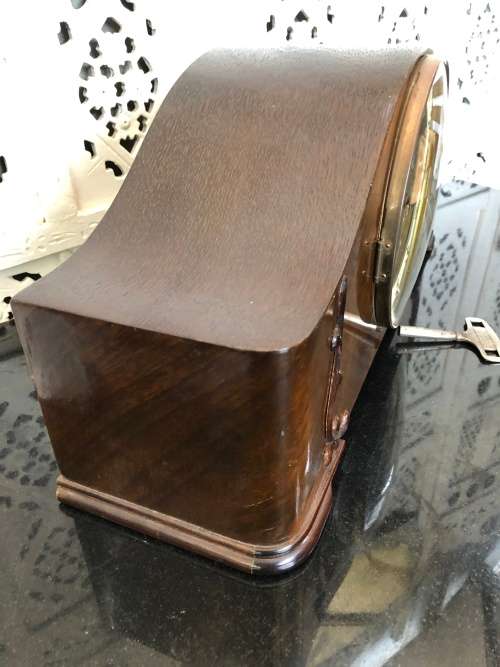 WOW !! STUNNING ART DECO HERMLE ShwebeAnker ORNATE MANTLE CLOCK IN 100% WORKING ORDER - KEY INCLUDED