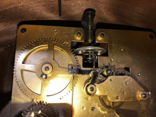 WOW !! STUNNING ART DECO HERMLE ShwebeAnker ORNATE MANTLE CLOCK IN 100% WORKING ORDER - KEY INCLUDED