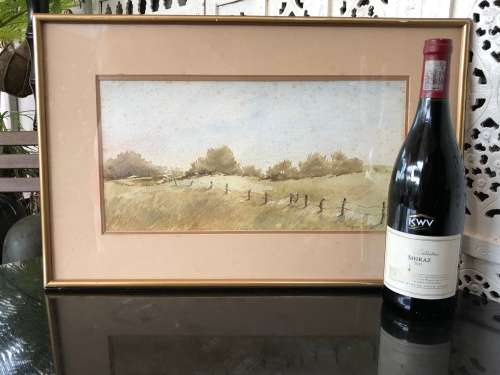 WOW !! STUNNING FRAMED VINTAGE WATERCOLOR - LANDSCAPE BY JOYCE TODT 1983
