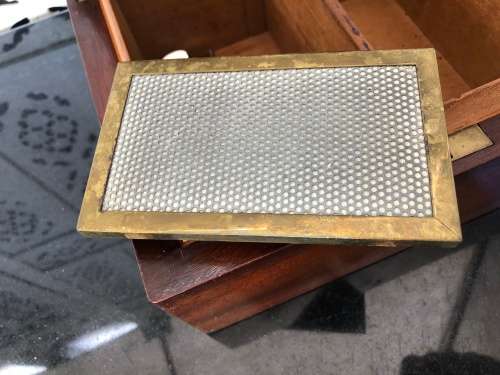 WOW !!! FANTASTIC ANTIQUE MAHOGANY CIGAR HUMIDOR INCLUDING A SOLINGEN CIGAR CUTTER