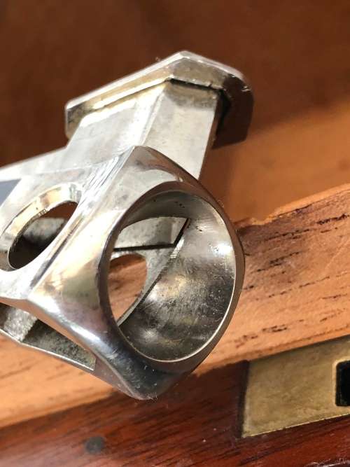 WOW !!! FANTASTIC ANTIQUE MAHOGANY CIGAR HUMIDOR INCLUDING A SOLINGEN CIGAR CUTTER