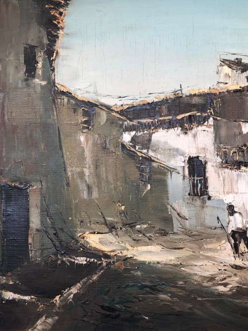 WOW !!! FANTASTIC OLD LARGE OIL PAINTING SIGNED AND FRAMED